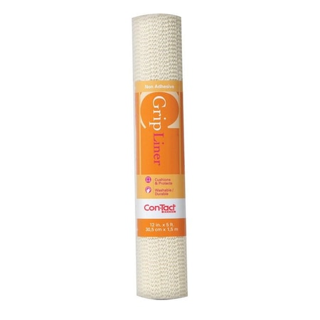 Con-Tact Grip 5 Ft. L X 12 In. W Almond Non-Adhesive Shelf Liner